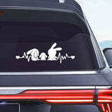Rainbow Reflective 3 Bun Car Sticker