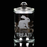 Glass Bunny Treat Jar w Herbs