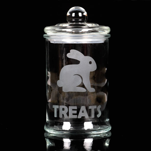 Glass Bunny Treat Jar