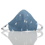 Bunny Face Mask Blue - Adult