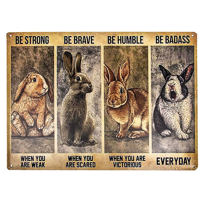 4 H Rabbit Signs Metal Hanging Sign
